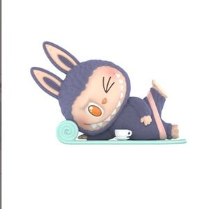 Pop mart authentic Labubu lazy yoga series figure BNIB- Americano
